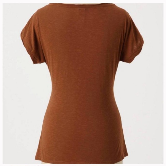 Anthro C. Keer Ribbon Embroidered Floral Beaded Embellished T-Shirt Tee Shirt - Picture 4 of 11